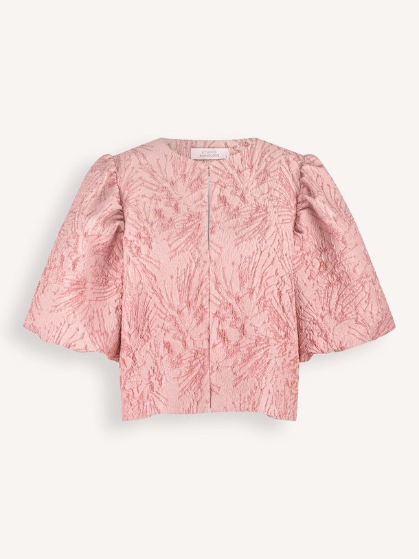 Ontdek de Hanne geweven jasje met lurex van Studio Anneloes in de kleur roze bij Orangebag. Op werkdagen voor 21:45 besteld, morgen in huis.