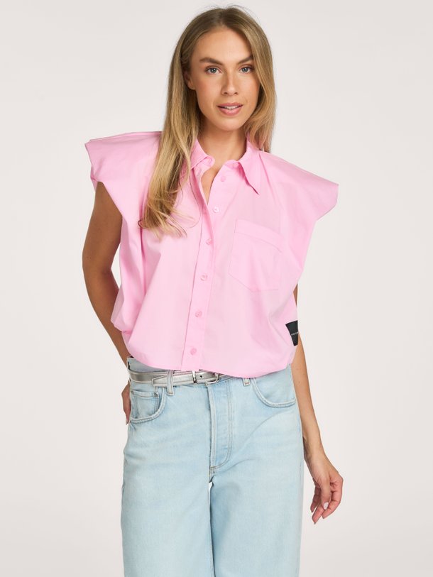 Dinnie NS Poplin Shirt Dinnie, katoenmix blouse