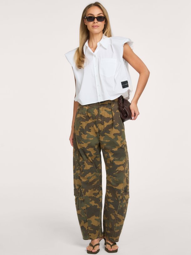 Dinnie NS Poplin Shirt Dinnie, katoenmix blouse