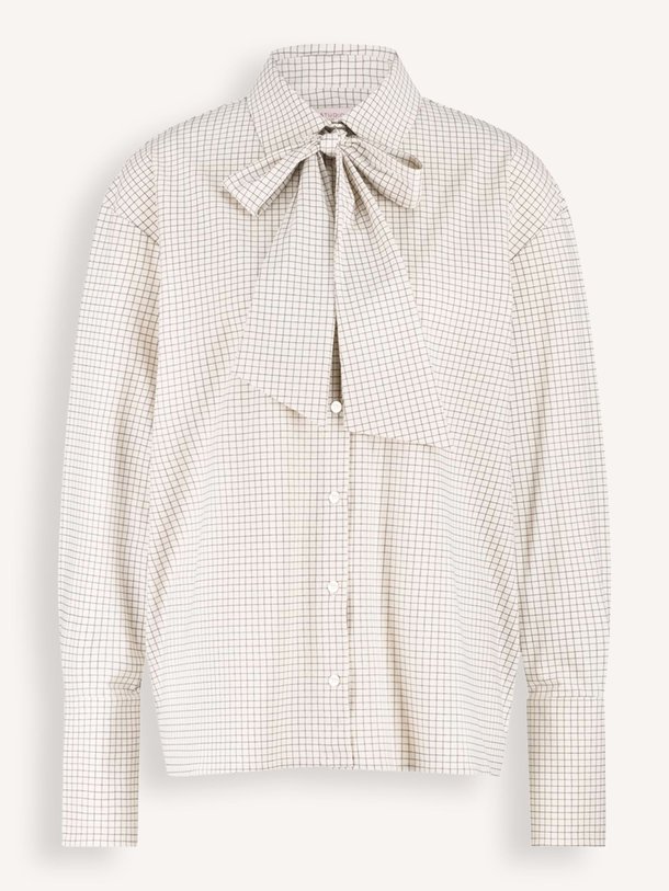 Ontdek de Hollis medium travel jersey geruite blouse van Studio Anneloes in de kleur ecru bij Orangebag. Op werkdagen voor 21:45 besteld, morgen in huis.