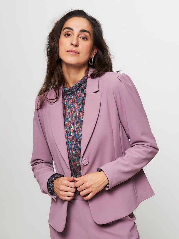 Ontdek de Isabel bonded travel jersey blazer van Studio Anneloes in de kleur lila bij Orangebag. Op werkdagen voor 21:45 besteld, morgen in huis.
