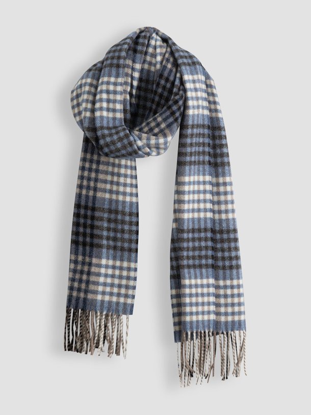 Ontdek de Menta wolmix sjaal met geruit dessin van Drykorn in de kleur blauw bij Orangebag. Op werkdagen voor 21:45 besteld, morgen in huis.