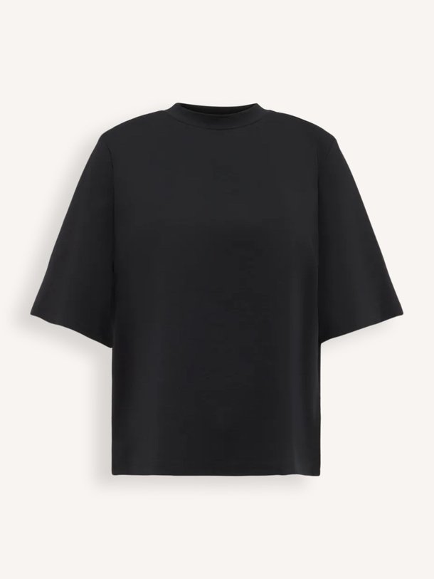 Ontdek de Tadura lyocellmix T-shirt van Drykorn in de kleur zwart bij Orangebag. Op werkdagen voor 21:45 besteld, morgen in huis.