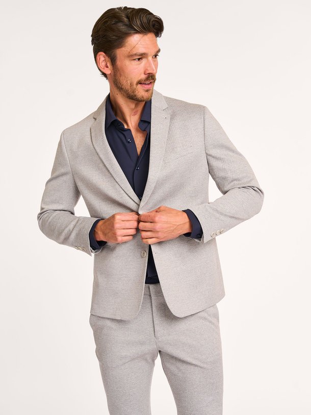 Ontdek de Horley katoenmix blazer met structuur van Drykorn in de kleur grijs bij Orangebag. Op werkdagen voor 21:45 besteld, morgen in huis.