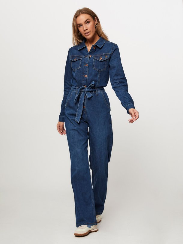 Ontdek de Aubrey katoenmix denim jumpsuit van Studio Anneloes in de kleur blauw bij Orangebag. Op werkdagen voor 21:45 besteld, morgen in huis.