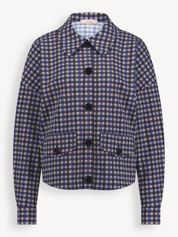 Ontdek de Brioni heavy travel jersey geruit jack van Studio Anneloes in de kleur donkerblauw bij Orangebag. Op werkdagen voor 21:45 besteld, morgen in huis.