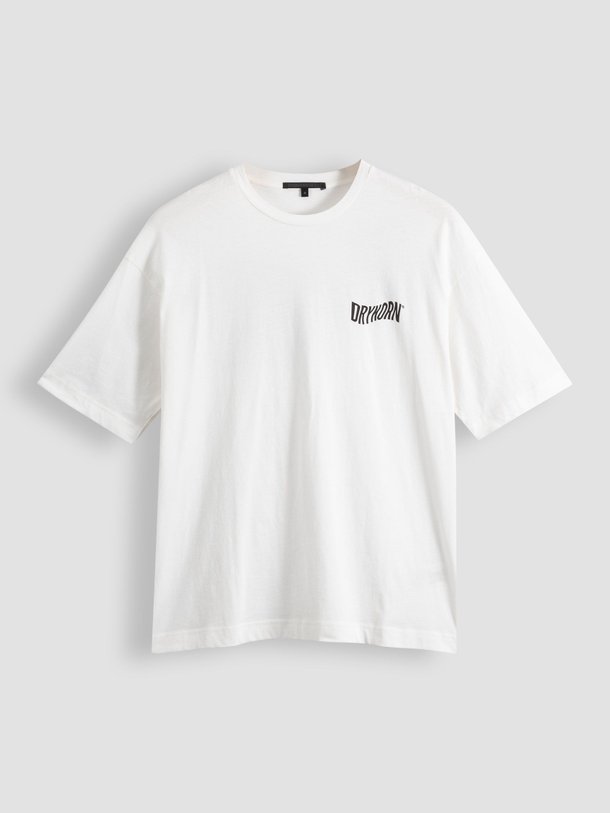 Drykorn Anayo - Katoenen T-Shirt Met Print - Ecru Ontdek de Anayo katoenen T-shirt met print van Drykorn in de kleur ecru bij Orangebag. Op werkdagen voor 21:45 besteld, morgen in huis.