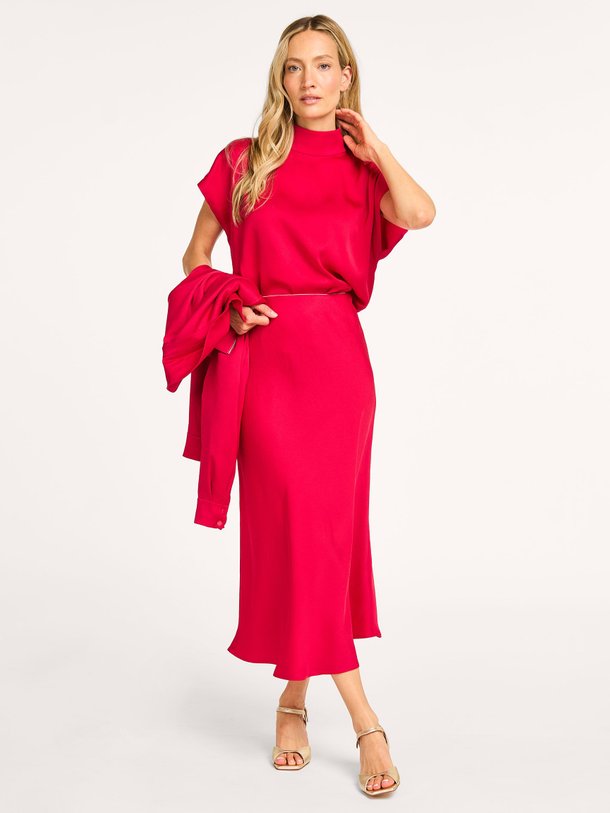 Ontdek de Ura geweven rok van Drykorn in de kleur rood bij Orangebag. Op werkdagen voor 21:45 besteld, morgen in huis.