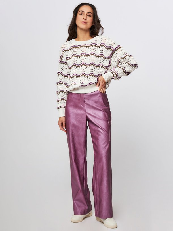 Ontdek de Selina leatherlook metallic wide leg broek van Studio Anneloes in de kleur paars bij Orangebag. Op werkdagen voor 21:45 besteld, morgen in huis.