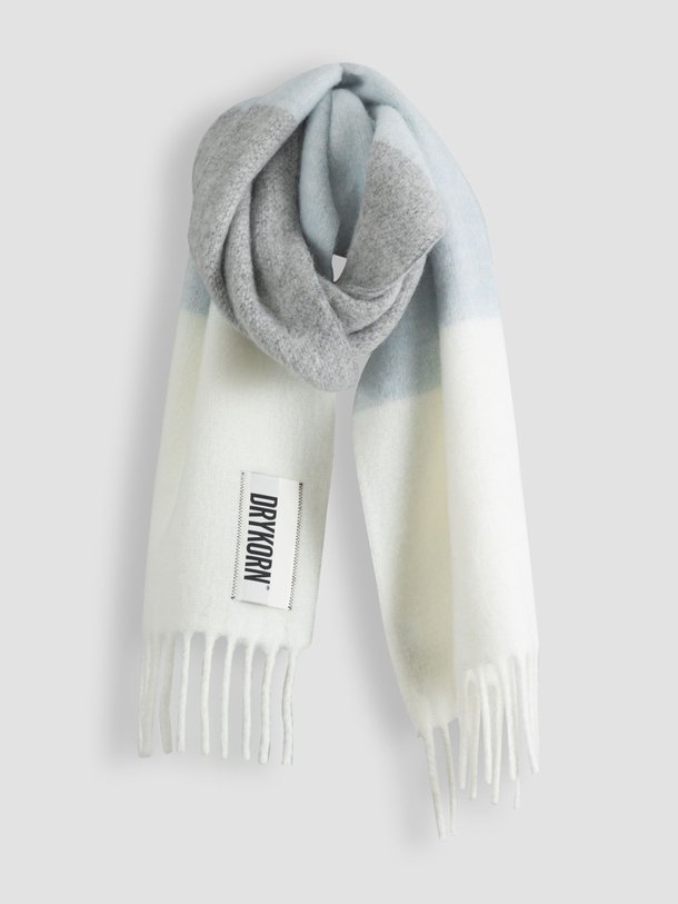 Ontdek de Sing wolmix sjaal met dessin van Drykorn in de kleur lichtblauw bij Orangebag. Op werkdagen voor 21:45 besteld, morgen in huis.