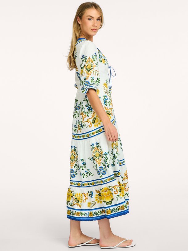 Emily, linnen/viscosemix maxi jurk