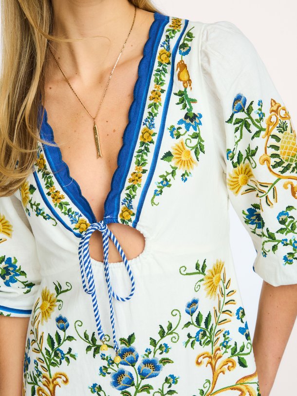Emily, linnen/viscosemix maxi jurk