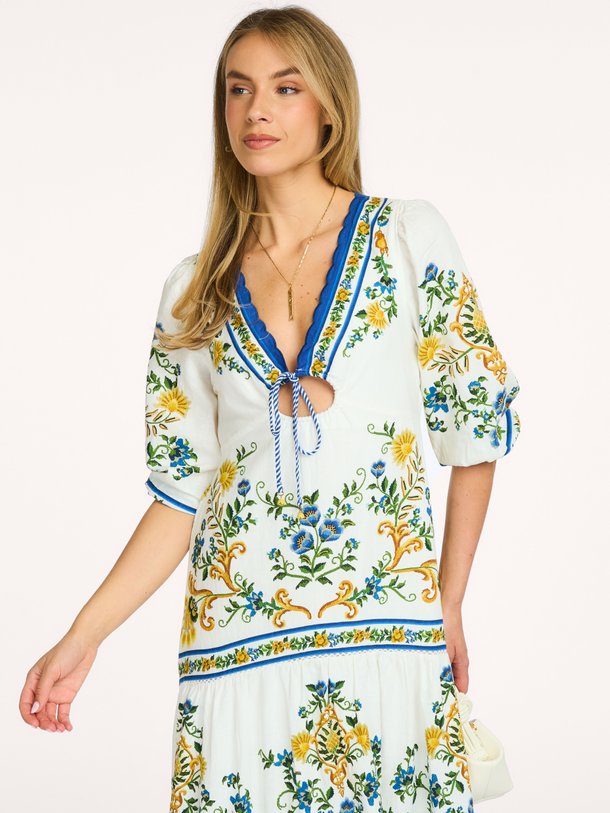 Emily, linnen/viscosemix maxi jurk