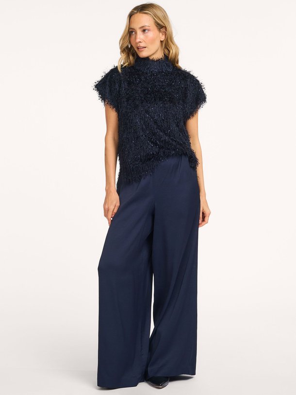 Ontdek de Tweezer geweven satijnen palazzo van Drykorn in de kleur Blauw bij Orangebag. Op werkdagen voor 21:45 besteld, morgen in huis.