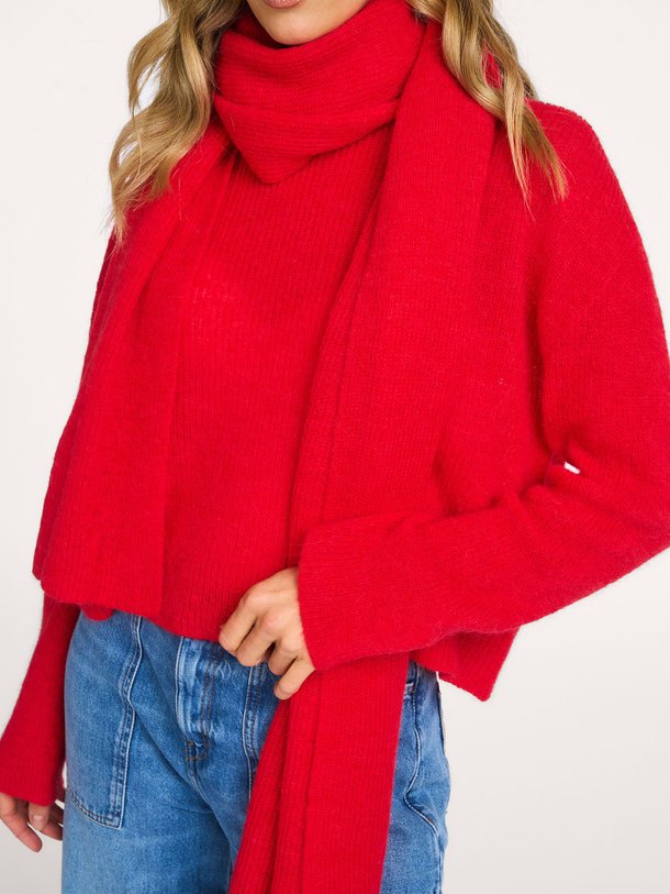 Ontdek de Dub alpacamix sjaal van Drykorn in de kleur Rood bij Orangebag. Op werkdagen voor 21:45 besteld, morgen in huis.