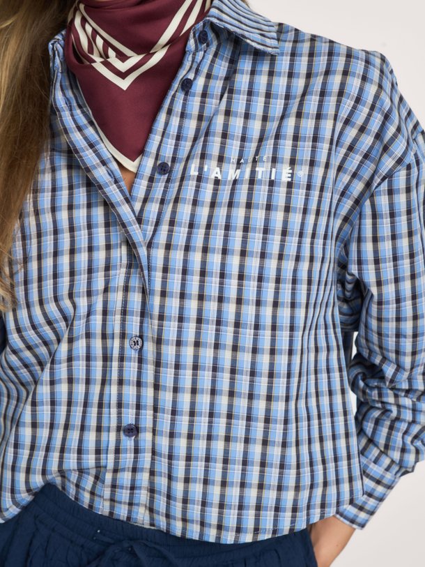 Isolde Check Shirt Isolde, katoenen geruite blouse