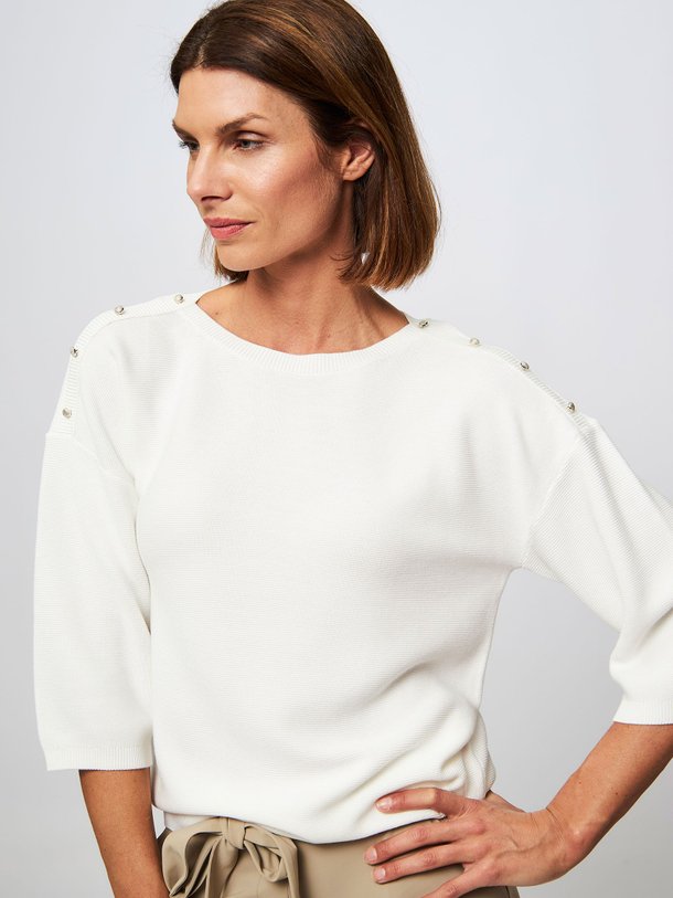 Ontdek de Evelin katoen/modalmix trui van Studio Anneloes in de kleur off-white bij Orangebag. Op werkdagen voor 21:45 besteld, morgen in huis.