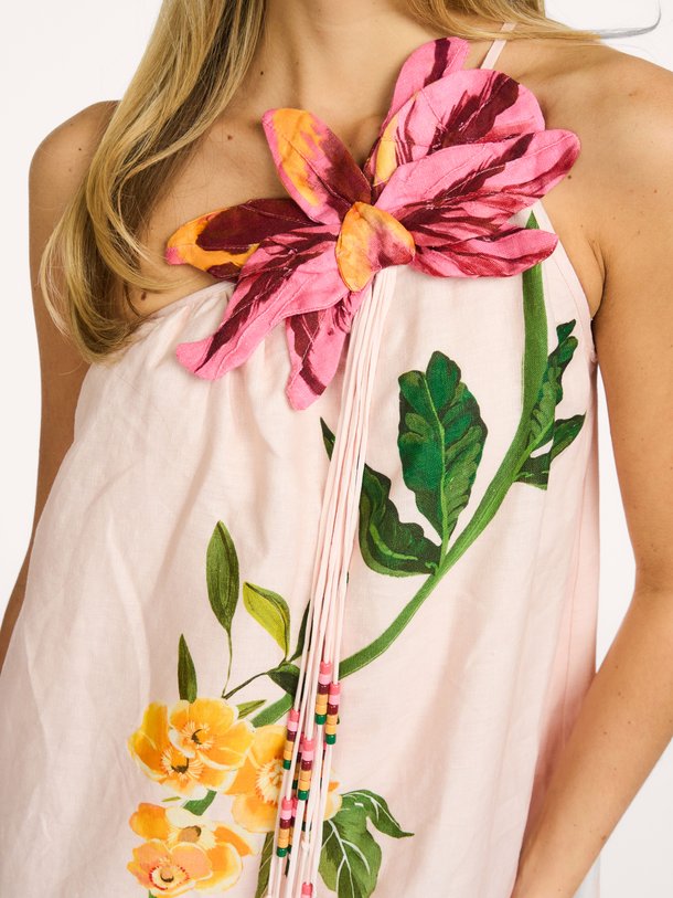 Garden Terrace, linnen one shoulder dress