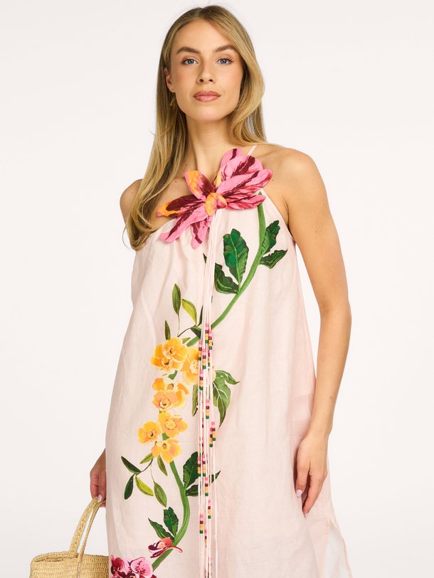 Garden Terrace, linnen one shoulder dress