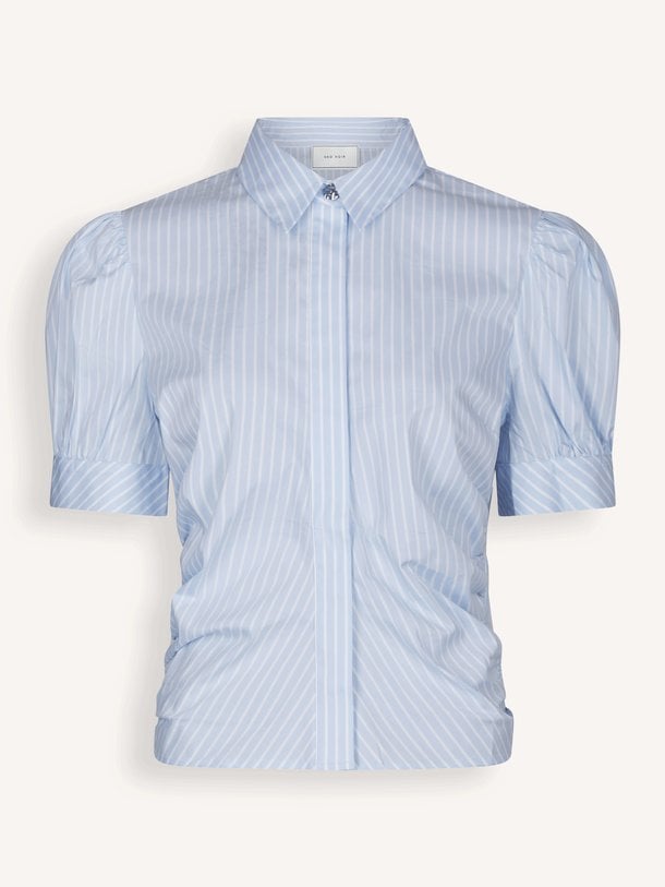 Frannie Soft Stripe Shirt Frannie, katoenmix gestreepte blouse