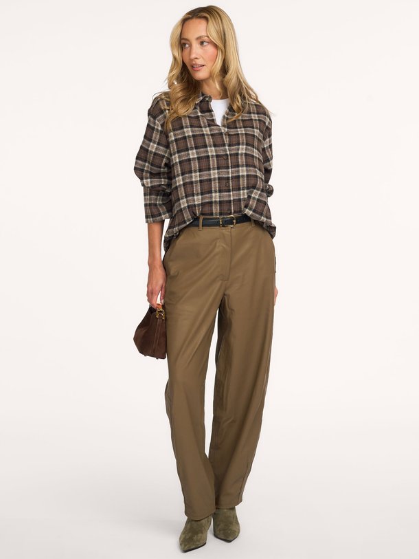 Alba Pants Alba, leatherlook barrel broek