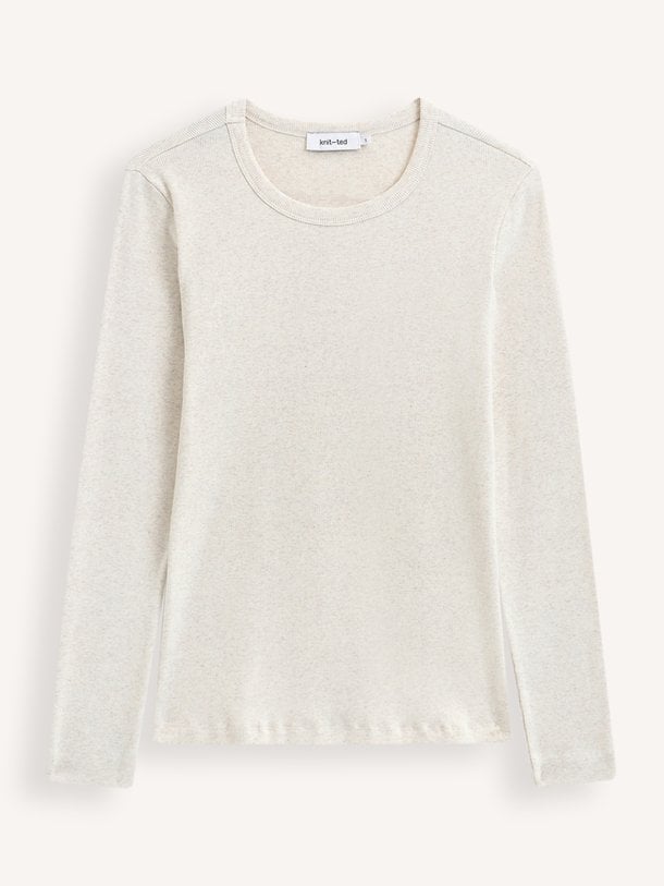 Kaley, katoenmix gemêleerde rib longsleeve