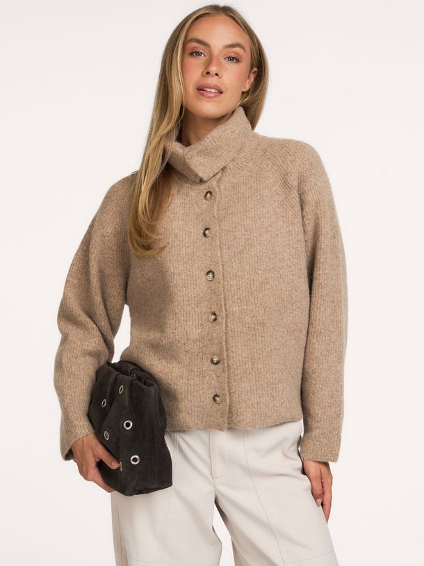 Milo Cardigan Milo, wolmix gemêleerd vest