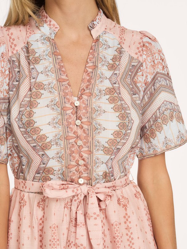 Moviana Flower Border Dress Moviana, geweven jurk