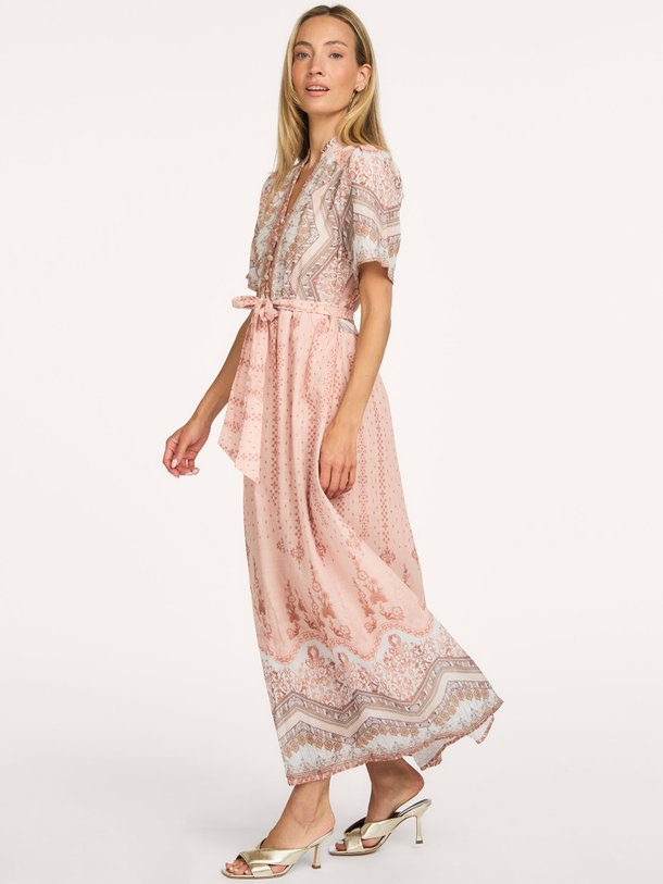 Moviana Flower Border Dress Moviana, geweven jurk