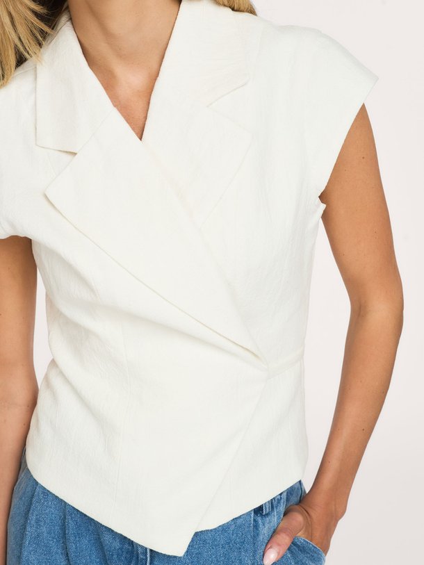 Salima Ramie Waistcoat Salima, katoenmix gilet