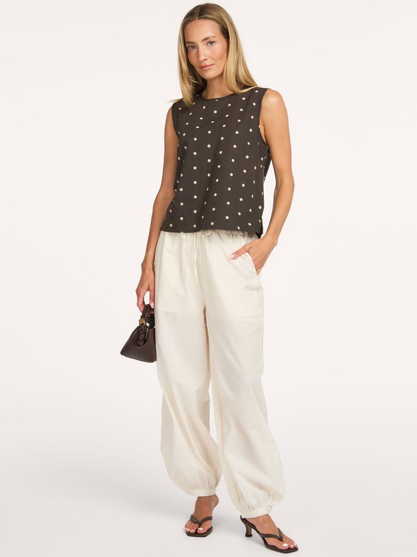 Polly Dot Top Polly, katoenen top met stippen