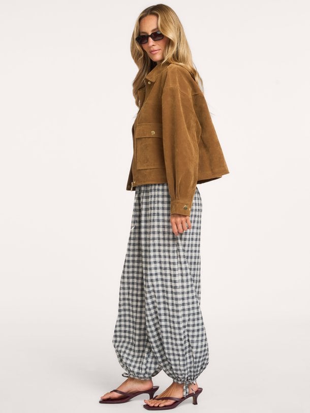 Roxane Balloon Check Pants Roxane, katoenen geruite balloon broek