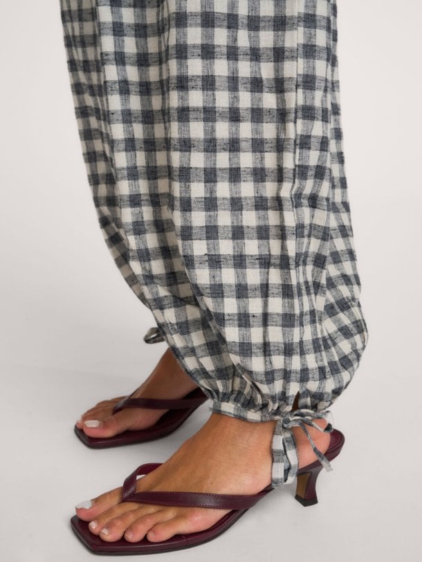 Roxane Balloon Check Pants Roxane, katoenen geruite balloon broek