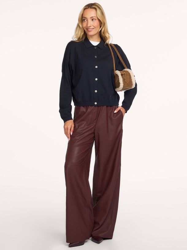Ada Pants Ada, leatherlook broek