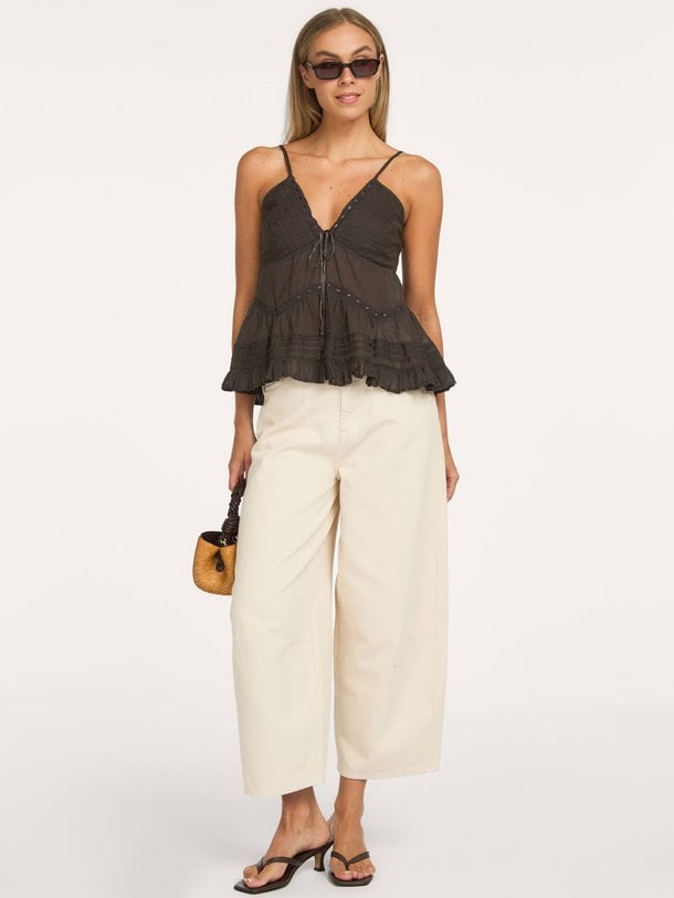 Elvena S Voile Top Elvena, katoenen top