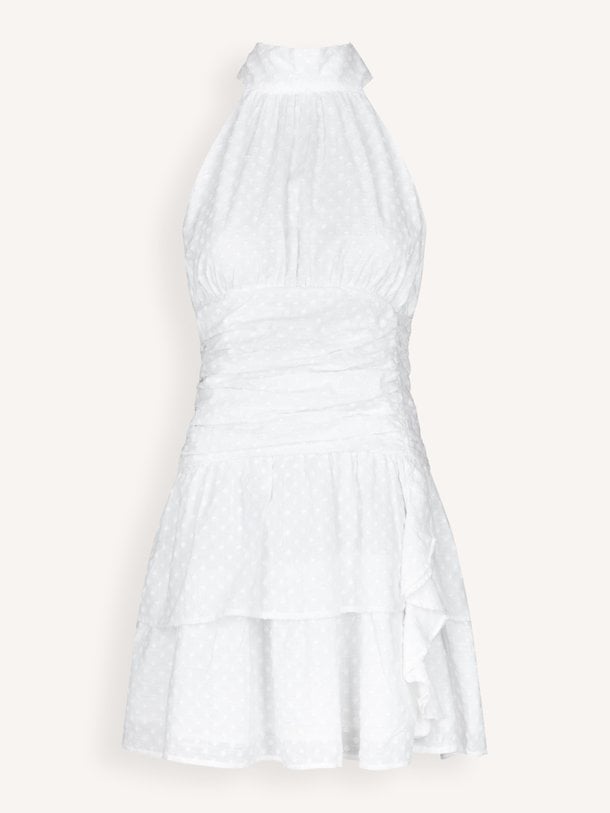 Amaris Dobby Dress Amaris, katoenen halterjurk