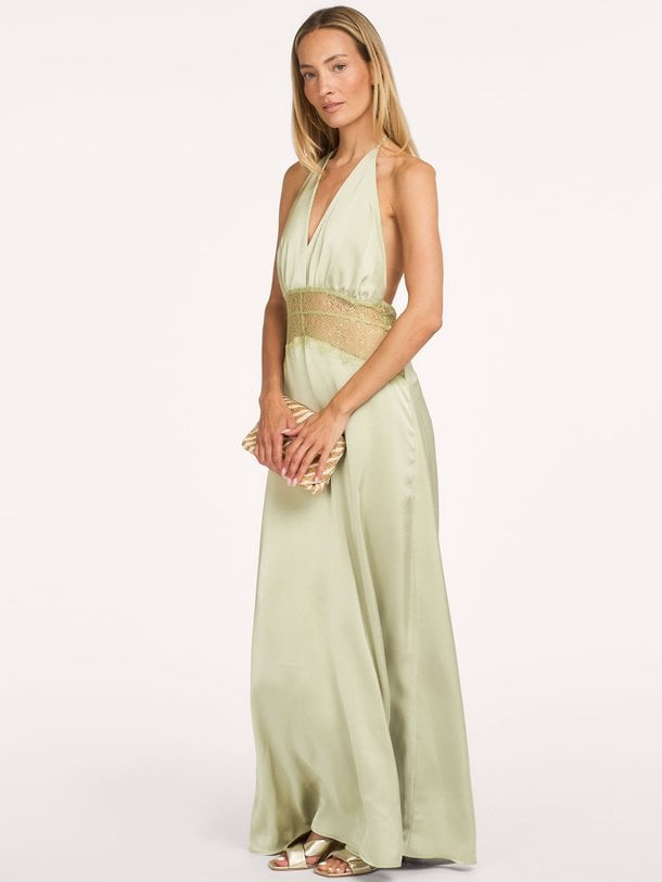 Jasine Heavy Sateen Dress Jasine, geweven maxi jurk