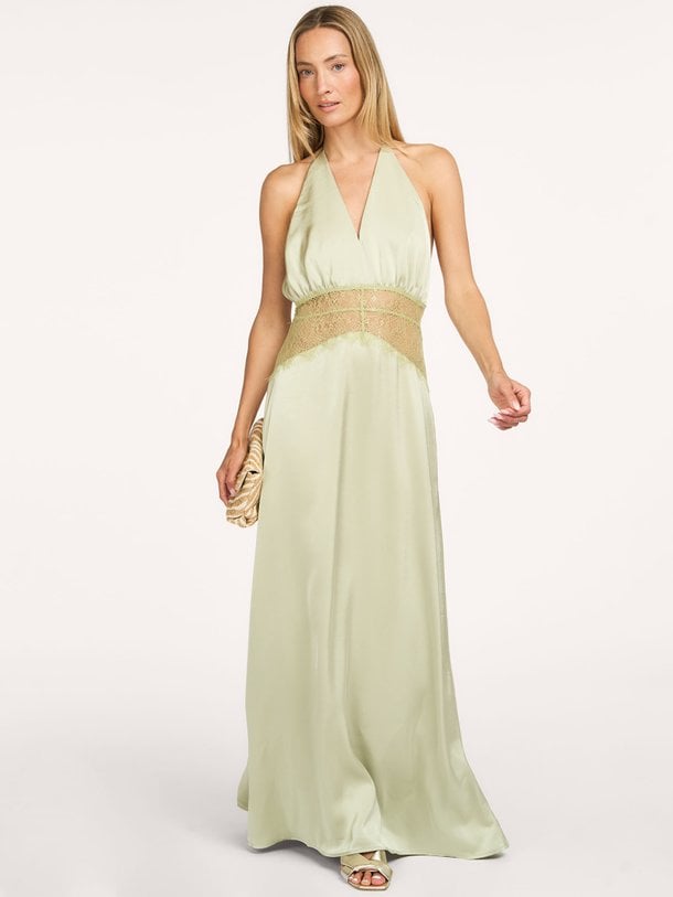 Jasine Heavy Sateen Dress Jasine, geweven maxi jurk