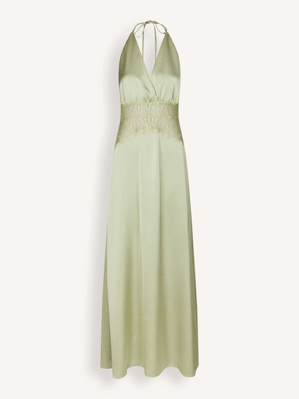 Jasine Heavy Sateen Dress Jasine, geweven maxi jurk