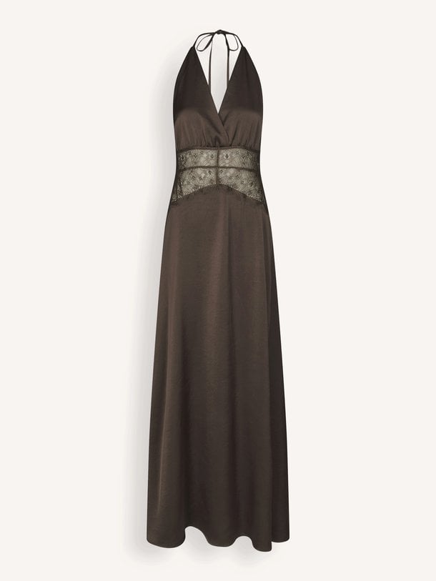 Jasine Heavy Sateen Dress Jasine, geweven maxi jurk