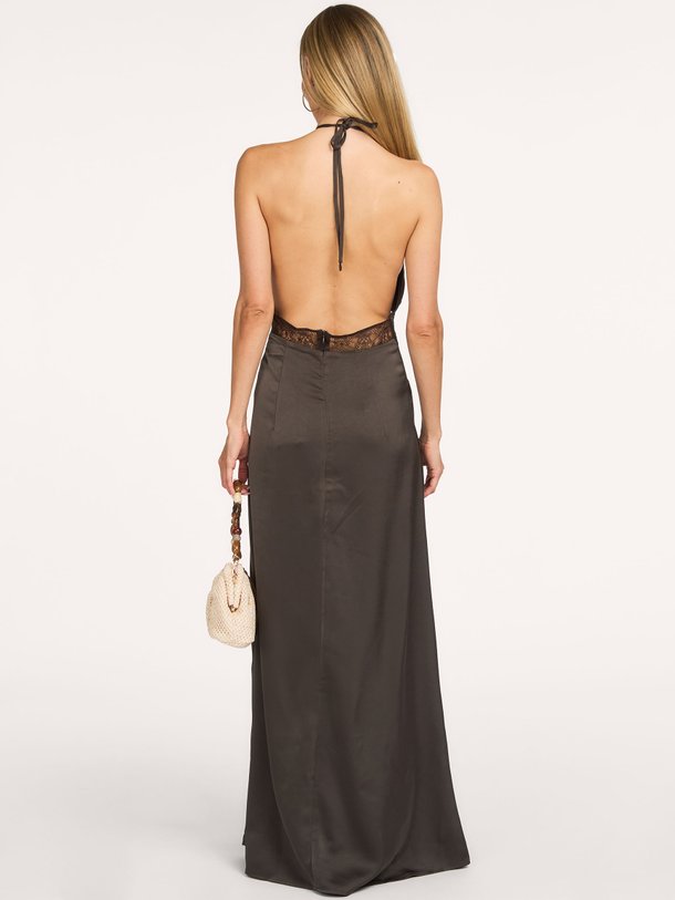 Jasine Heavy Sateen Dress Jasine, geweven maxi jurk