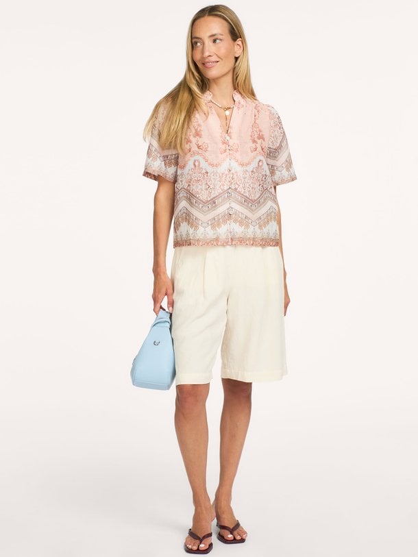 Torana Flower Border Blouse Torana, geweven blouse
