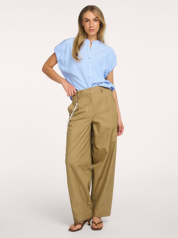 Englana, viscosemix gestreepte blouse