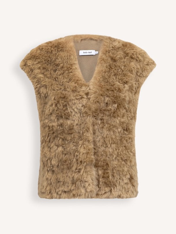 Opal, fake fur gilet