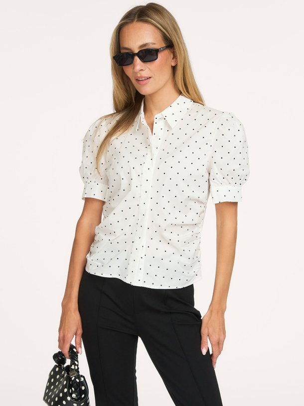 Frannie Dot Shirt Frannie, katoenen blouse met stippen