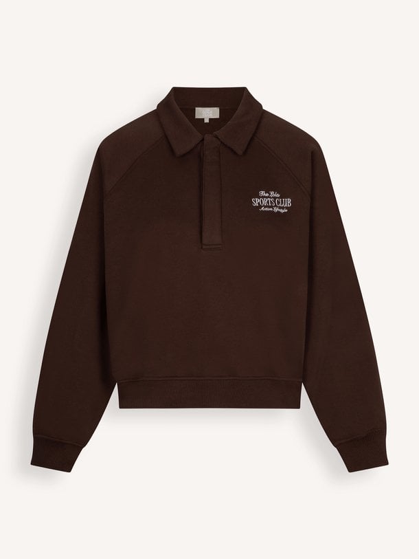 Alix Polo Sweater Alix, katoenen polo sweater met logo