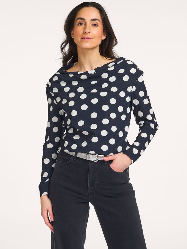Fleur polkadot top