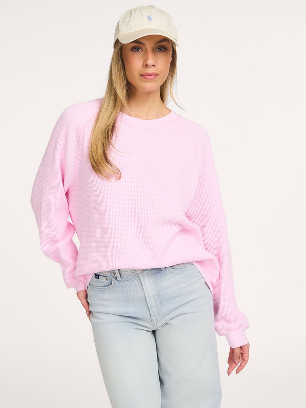 Uscow, katoenen sweater met wafelstructuur