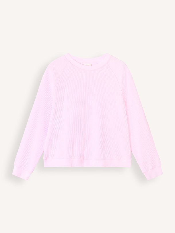 Uscow, katoenen sweater met wafelstructuur