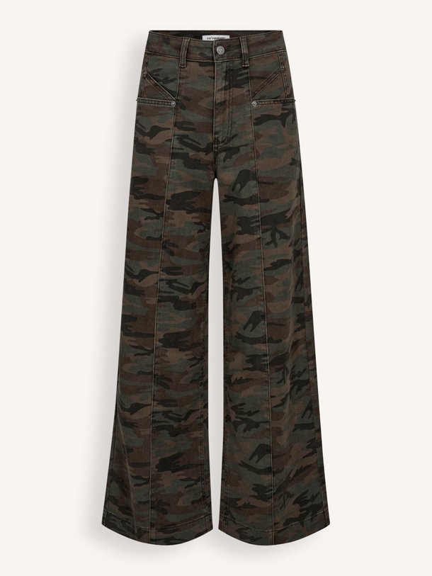 Camou, high waist loose fit stretch jeans